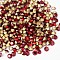 Back Plated Grade A Diamond Glass Pointed Rhinestone, Siam, 1.5~1.6mm, about 1440pcs/bag
