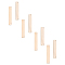 Stainless Steel Pendants, Rectangle, Cut And Polished, Rose Gold, 35x6x1.5mm, Hole: 1.65mm, 10pcs/box