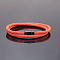 Nylon Cord Bracelets for Men Women, with Magnetic Alloy Clasp, Coral, 7-7/8 inch(20cm)