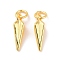 Brass Charms, with Jump Ring, Cadmium Free & Lead Free, Cone, Real 18K Gold Plated, 14x5x5mm, Hole: 3mm