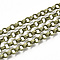 Iron Rolo Chains, Belcher Chain, with Spool, Unwelded, Antique Bronze, 5x2mm, about 82.02 Feet(25m)/roll
