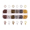 Alloy Lobster Claw Clasps and Iron Jump Rings, Mixed Color, 12x7x3mm, Hole: 1mm, 5x0.6mm, clasp: about 20pcs/compartment, ring: about 5g/compartment