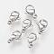 Tarnish Resistant 304 Stainless Steel Lobster Claw Clasps, Parrot Trigger Clasps, Stainless Steel Color, 12x7x3.5mm, Hole: 1.5mm