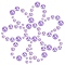 Acrylic Cabochons, AB Color Plated, Half Round, Medium Purple, 6~14x3~7mm, 1000pcs/set