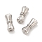Non-Tarnish 304 Stainless Steel Screw Clasps, Column, Stainless Steel Color, 15x6.5mm, Hole: 0.9mm