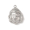 Non-Tarnish 304 Stainless Steel Pendants, Buddha Head Charm, Stainless Steel Color, 16.5x12x5.5mm, Hole: 1.5mm