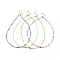 Lampwork Evil Eye & Glass Seed Beaded Necklace with 304 Stainless Steel Clasp for Women, Mixed Color, 15.94 inch(40.5cm)