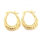 Rack Plating Brass Teardrop Hoop Earrings, Long-Lasting Plated, Lead Free & Cadmium Free, Real 18K Gold Plated, 22.5x17x4.5mm