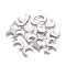 Tarnish Resistant 304 Stainless Steel Pendants, Moon, Stainless Steel Color, 16x11x0.9mm, Hole: 1.5mm