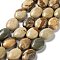Natural Picture Jasper Beads Strands, Flat Oval, 17.5~18x12.5~13x6mm, Hole: 1.2mm, about 22pcs/strand, 15.55''(39.5cm)