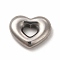 Non-Tarnish 304 Stainless Steel Pendants, Heart Charms, Stainless Steel Color, 15.5x13x4mm, Hole: 5x4mm