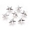 Tibetan Style Alloy Beads, Star, Lead Free & Nickel Free & Cadmium Free, Antique Silver, 12x12x4mm, Hole: 1mm.