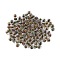130Pcs 10G Transparent Glass Seed Beads, Round, Faceted, Saddle Brown, 4x3mm, Hole: 1mm