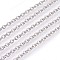 Tarnish Resistant 304 Stainless Steel Cable Chains, Unwelded, Oval, Stainless Steel Color, 4x3x0.8mm