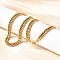 5.5MM 304 Stainless Steel Cuban Link Chain Necklaces for Men, PVD Vacuum Plating, Real 22K Gold Plated, 20.08 inch(51cm), link: 8x5.5x2.5mm