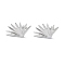 Non-Tarnish 304 Stainless Steel Grass Stud Earrings for Women, Stainless Steel Color, 25x15mm, Pin: 0.7mm