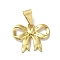 Rack Plating Brass Pendants, Long-Lasting Plated, Lead Free & Cadmium Free, Bowknot, Real 18K Gold Plated, 18x22x3.5mm, Hole: 9x4mm