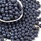 Opaque Colours Glass Seed Beads, Round, Gray, 8x7.5mm, Hole: 1.6mm, about 681pcs/pound