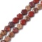 Natural Red Rainbow Jasper Beads Strands, Faceted Hexagonal Cut, Hexagon, 8~8.5x9~9.5x4~4.5mm, Hole: 1mm, about 25pcs/strand, 8.11''(20.6cm)