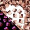 Luminous Resin Imitation Chocolate Decoden Cabochons, Glow in the Dark, Linen & Coconut Brown, Square, 8.5~9x8.5~9x2mm