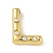 Brass Pendants, Cadmium Free & Nickel Free & Lead Free, with ABS, Letter A~Z, Letter L, 20x16.5x6.5mm, Hole: 3.5mm