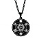 Retro Stainless Steel Archangel Michael Necklace Unisex Round Pendant Necklace