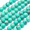 Natural Howlite Beads, Dyed, Round, Light Sea Green, 8mm, Hole: 1mm, about 47pcs/strand, 15.5 inch