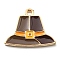 Thanksgiving Day Alloy Enamel Pendants, Light Gold, Hat, 15.5x19.5x1.5mm, Hole: 1.8mm