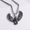 Eagle Wings Stainless Steel Pendant Necklace Punk Hip-hop Fashion Jewelry, Stainless Steel Color