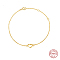925 Sterling Silver Hollow Heart Link Bracelet for Women, Real 18K Gold Plated, 7-1/2 inch(19cm)