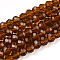 Transparent Glass Beads Strands, Faceted, Rondelle, Saddle Brown, 2.9~3.3x2mm, Hole: 0.5mm, about 144~150pcs/strand, 35~37cm