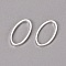 Brass Linking Rings, Oval, Silver, 16x8x1mm