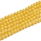 Natural Mashan Jade Round Beads Strands, Dyed, Yellow, 4mm, Hole: 1mm, about 98pcs/strand, 15.7 inch