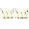 201 Stainless Steel Pendant Links, Laser Cut, Golden, Num.1, 12x15.5x1mm, Hole: 1.4mm