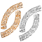6Pcs 2 Colors Brass Tube Beads, Hollow, Nickel Free, Real Gold Plated & Real Platinum Plated, 45.5x8mm, Hole: 5.5mm, 3pcs/color