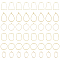 DICOSMETIC 48Pcs 6 Styles Geometric Hollow Charms Round Charms for Resin Open Bezel Blank Pendants UV Resin Pressed Flowers Charms Alloy Pendants for Jewelry Making, Hole: 1.5~1.6mm