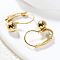 Fashionable Classic Round Brass Hoop Earrings, Real 18K Gold Plated, 17x15mm