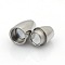 Tarnish Resistant 304 Stainless Steel Smooth Surface Magnetic Clasps with Glue-in Ends Fit 4mm Cords, Oval, Stainless Steel Color, 17x8mm