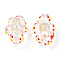Transparent Acrylic Beads, with Enamel, Cloud, Red, 33x22.5x17mm, Hole: 2mm