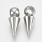 Tarnish Resistant 201 Stainless Steel Pendants, Cone, Stainless Steel Color, 16x6mm, Hole: 3mm