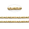 Brass Boston Link Chains, Unwelded, with Spool, Cadmium Free & Lead Free, Golden, 0.9x0.6mm, about 301.83 Feet(92m)/roll