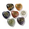 7 Chakra Natural Gemstone Beads Sets, No Hole/Undrilled, Crystal Therapy Healing Stones for Reiki Balancing, Heart, 19.5~20.5x19.5~20x6.5~7.5mm, 7pcs/set