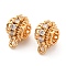 Brass Micro Pave Cubic Zirconia Tube Bails, Cadmium Free & Nickel Free & Lead Free, Real 18K Gold Plated, 10.5x8x6mm, Hole: 1.2mm, Inner Diameter: 3.8mm