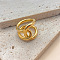 304 Stainless Steel Rings for Women, Real 18K Gold Plated, US Size 7(17.3mm)