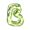 Transparent Resin Alphabet Pendants, Letter Charms, Letter.B, 41~45x33~52.5x8mm, Hole: 3.5mm
