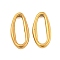304 Stainless Steel Linking Rings, Irregular Oval, Golden, 14x6.5x2mm, Inner Diameter: 11x3mm