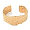 304 Stainless Steel Textured Cuff Bangles, Golden, Inner Diameter: 2-3/8 inch(6.1cm)