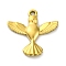 Ion Plating(IP) 304 Stainless Steel Pendants, Bird Charm, Real 18K Gold Plated, 17x16.5x2mm, Hole: 1.2mm