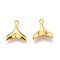 304 Stainless Steel Charms, Laser Cut, Fishtail, Golden, 11x11x1.5mm, Hole: 1mm