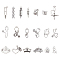 arricraft 114 Pcs Alloy Medical Charms, 19 Styles Tibetan Style Nurse Charms Pendant Antique Silver Nurse Cap Hat Charms for Jewelry Making